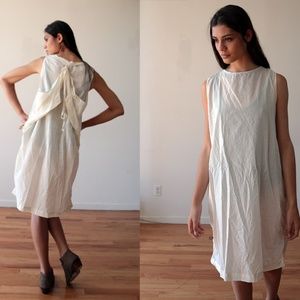 UZI Camel Cotton Tie Dress